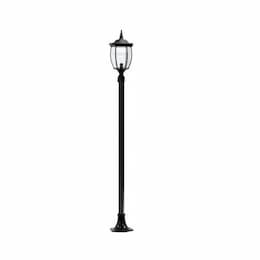 9-ft 6W LED Victoria Lamp Post, Single-Head, A19, 120V, 6500K, Black