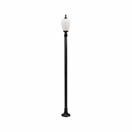 9-ft 6W LED Alisa Lamp Post, Single-Head, A19, 120V, Verde Green