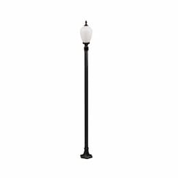 9-ft 6W LED Alisa Lamp Post, Single-Head, A19, 120V, White