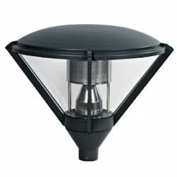 30W LED Diamond Post Top Light Fixture, 85V-265V, 3000K, Black