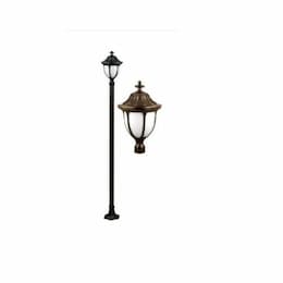 Dabmar 16W Showcase One Light LED Post Light Fixture w/White Lens, Bronze