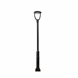 55W LED Large Lamp Post, 7150 lm, 100V-277V, CCT Selectable, Black