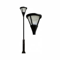 120W Cone Shape LED Lamp Post w/Mogul Base, Prismatic Lens, Bronze