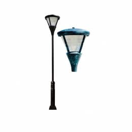 Dabmar 120W Cone Shape LED Lamp Post w/Mogul Base, Prismatic Lens, Verde Green