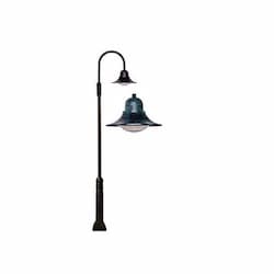 Dabmar 60W Single Arm Drop Post LED Lamp Post Fixture, 3000K, Verde Green