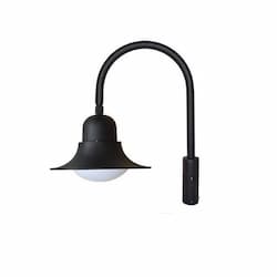 Dabmar 30W Single Arm Drop Post LED Post Top Fixture w/PC Lens, Black