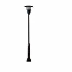 30W 1 Light Drop Post LED Lamp Post w/PC Lens, Black