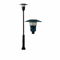 Dabmar 30W 1 Light Drop Post LED Lamp Post w/PC Lens, Verde Green