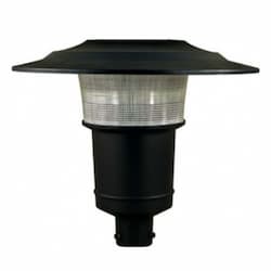 Post Top Light Fixture w/ Prismatic Lens w/o Bulb, 120V, Black