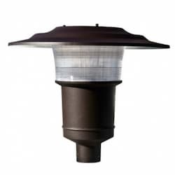 Post Top Light Fixture w/ Prismatic Lens w/o Bulb, 120V, Bronze