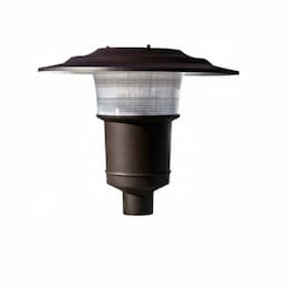 30W 1 Light Drop Post LED Post Light Fixture w/PC Lens, Bronze