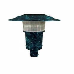 30W 1 Light Drop Post LED Post Light Fixture w/PC Lens, Verde Green