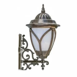 Decorative Acorn Lantern Wall Fixture w/ PC Lens w/o Bulb, 120V, BZ