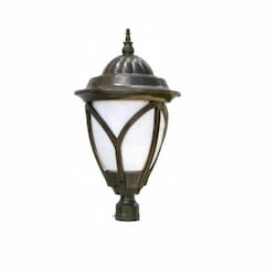 Dabmar 30W 1 Light Acorn Lantern LED Post Top Fixture w/PC Lens, Bronze