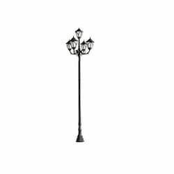 Dabmar 30W Five Light Acorn LED Lamp Post Fixture, Bronze