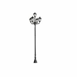 Dabmar 30W Five Light Acorn LED Lamp Post Fixture, Bronze