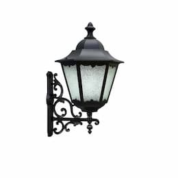 Dabmar 30W Lantern Wall Sconce LED Wall Fixture w/Glass Lens, Black