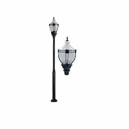 Dabmar 120W One Light Clear Top Acorn LED Lamp Post Fixture w/PC Lens, Verde Green