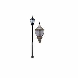 120W One Light Dark Sky Top Acorn LED Lamp Post Fixture w/PC Lens, Bronze