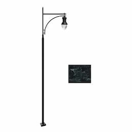 Dabmar 120W Single Arm Acorn Steel LED Lamp Post w/PC Lens, Verde Green