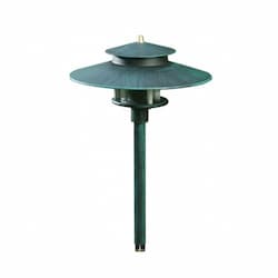 2.5W LED Path Light, Hat Top, Large, 12V, 6400K, Bronze