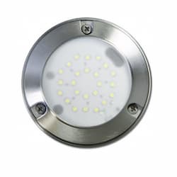 1.44W LED Step & Wall Light, Open Face, 12V, 3000K, Stainless Steel