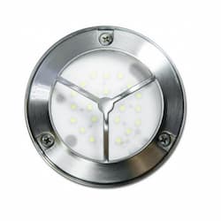 1.44W LED Step & Wall Light, Open Face "Y", 12V, 3000K, Steel