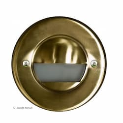 3W LED Step & Wall Light, Hooded, 12V, 3000K, Antique Brass