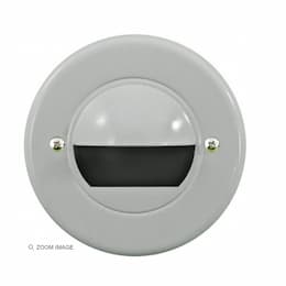 3W LED Step & Wall Light, Hooded, 12V, 3000K, White