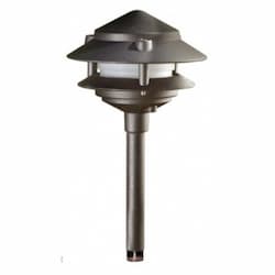 Two-Tier Pagoda Path & Walkway Light w/o Bulb, Bi-Pin Base, 12V, BZ