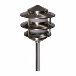 Three-Tier Pagoda Path & Walkway Light w/o Bulb, Bi-Pin, 12V, SS 304