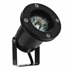 Aluminum Directional Spot Light w/o Bulb, Bi-Pin Base, 12V, Black