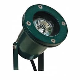 Aluminum Directional Spot Light w/o Bulb, Bi-Pin Base, 12V, Green