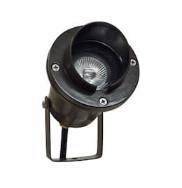 3W LED Directional Spot Light w/ Hood, MR16, Bi-Pin Base, 12V, 2700K, Black