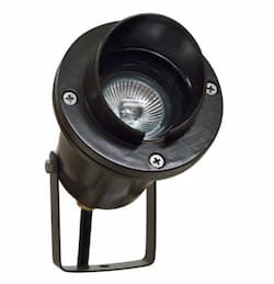 7W LED Directional Spot Light w/ Hood, MR16, Bi-Pin Base, 12V, 2700K, Black