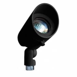 5W LED Aluminum Directional Spot Light w/ Hood, MR16, 12V, 2700K, BK