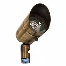 7W LED Brass Directional Spot Light w/ Hood, MR16, 12V, 2700K, ABS