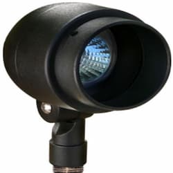 3W LED Directional Hooded Spot Light, MR16, Bi-Pin Base, 12V, 2700K, Black 