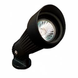 Directional Hooded Spot Light w/o Bulb, Bi-Pin Base, 12V, Black