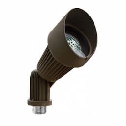 Directional Hooded Spot Light w/o Bulb, Bi-Pin Base, 12V, Bronze