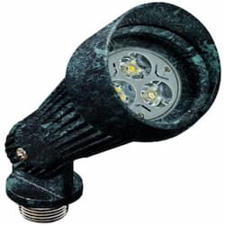 3W LED Directional Spot Light w/ Hood, MR16, Bi-Pin Base, 12V, 2700K, Verde Green