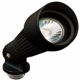 7W LED Directional Spot Light w/ Hood, MR16, Bi-Pin Base, 12V, 2700K, Black