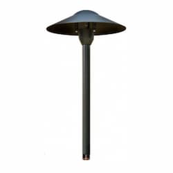 Aluminum Cone Top Path & Walkway Light w/o Bulb, Bi-Pin Base, Black