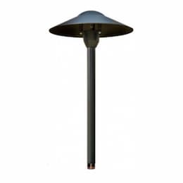 Aluminum Cone Top Path & Walkway Light w/o Bulb, Bi-Pin Base, Black