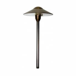 2.5W LED Brass Cone Top Path & Walkway Light, 12V, 3000K, ABZ