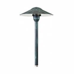 2.5W LED Brass Cone Top Path & Walkway Light, 12V, 3000K, Acid Green