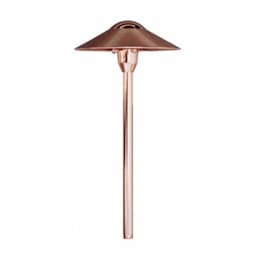 2.5W LED Brass Cone Top Path & Walkway Light, 12V, 3000K, Copper