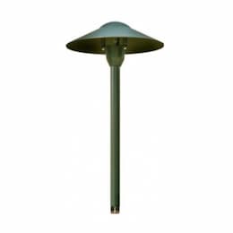 2.5W LED Aluminum Cone Top Path & Walkway Light, 12V, 3000K, Green