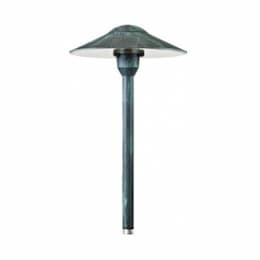 2.5W LED Brass Cone Top Path & Walkway Light, 12V, 6400K, Acid Green