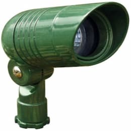 7W LED Directional Hooded Spot Light, MR16, Bi-Pin Base, 12V, 2700K, Green